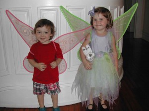 Henry and Annabelle with wings